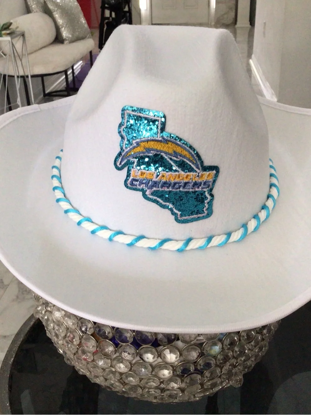 White Cowboy Los Angeles chargers hat